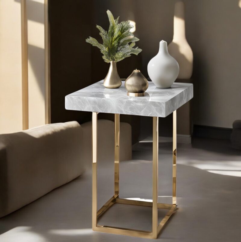 Gold Square side table - Image 5
